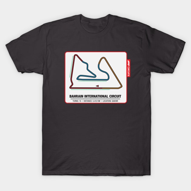 F1 Bahrain International Circuit T-Shirt by Cerealbox Labs